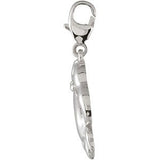 14K Gold Charming Animals Crab Pendant - White Gold - view 2