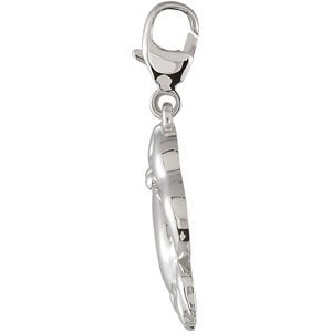 14K Gold Charming Animals Crab Pendant - White Gold - view 2