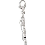 14K Gold Charming Animals Monkey Pendant - White Gold - view 2