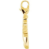 14K Gold Charming Animals Hummingbird Pendant - view 2