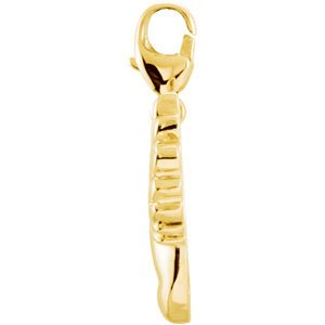 14K Gold Charming Animals Hummingbird Pendant - view 2