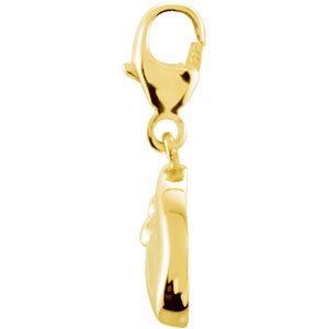 14K Gold Charming Animals Floppy Ear Dog Pendant - view 2