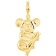 14K Gold Charming Animals Koala Bear Pendant