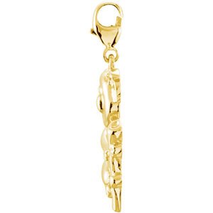14K Gold Charming Animals Koala Bear Pendant - view 2