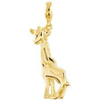 14K Gold Charming Animals Giraffe Pendant