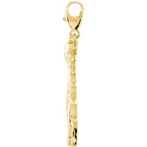 14K Gold Charming Animals Giraffe Pendant - view 2