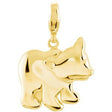 14K Gold Charming Animals Bear Pendant