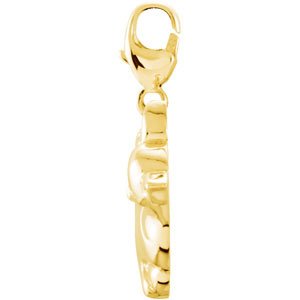14K Gold Charming Animals Deer Pendant - view 2