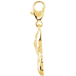 14K Gold Charming Animals Cat Pendant - view 2