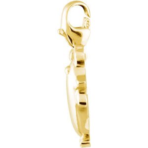 14K Gold Charming Animals Hen Pendant - view 2
