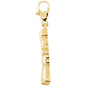 14K Gold Charming Animals Poodle Pendant - view 2