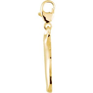 14K Gold Charming Animals Mouse Pendant - view 2