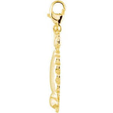 14K Gold Charming Animals Possum Pendant - view 2