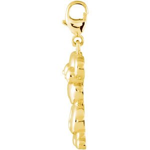 14K Gold Charming Animals Monkey Pendant - Yellow Gold - view 2