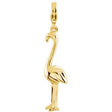 14K Gold Charming Animals Flamingo Pendant
