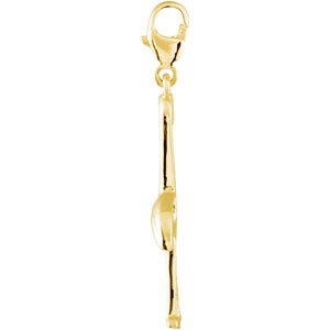14K Gold Charming Animals Flamingo Pendant - view 2