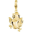 14K Gold Charming Animals Baby Chick Pendant