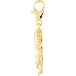 14K Gold Charming Animals Baby Chick Pendant - view 2