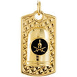 14K Gold Guardian Dog Tag Pendant - Yellow Gold