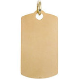 14K Gold Guardian Dog Tag Pendant - Yellow Gold - view 3