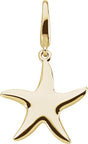 14K Gold Starfish Pendant - Yellow Gold