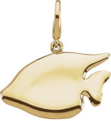 14K Gold Sunfish Pendant - Yellow Gold