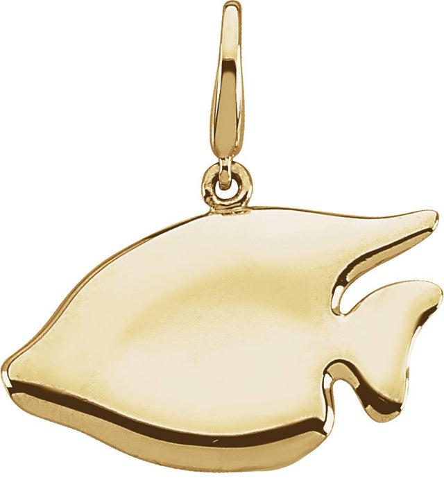 14K Gold Sunfish Pendant - Yellow Gold