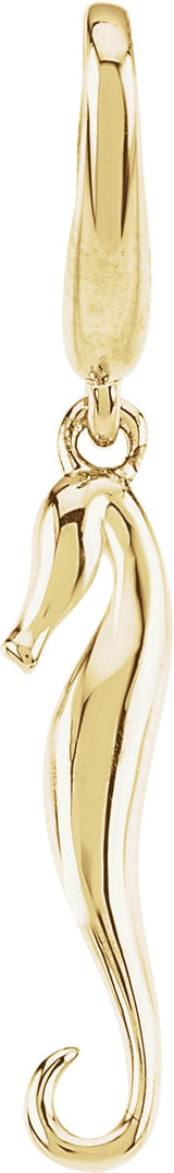 14K Gold Seahorse Pendant - Yellow Gold