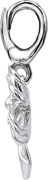 14K Gold Vintage-Inspired Bow Pendant - White Gold - view 2