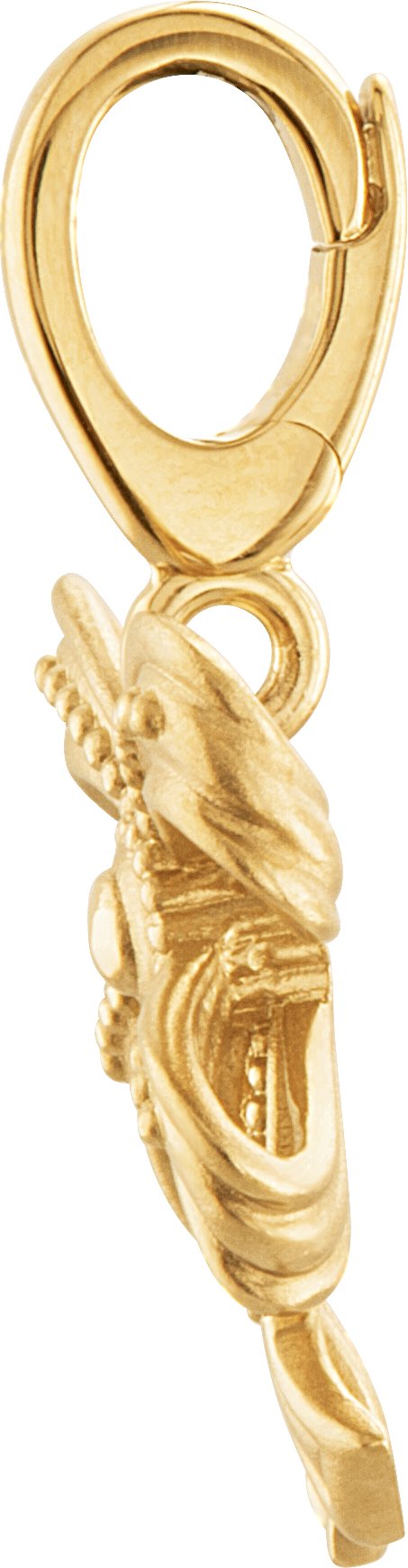 14K Gold Vintage-Inspired Bow Pendant - Yellow Gold - view 2