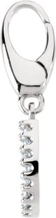 14K Gold Round Natural Diamond Horseshoe Pendant - view 4