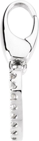 14K Gold Round Natural Diamond Accented Heart Pendant – 0.08 CTW - White Gold - view 6