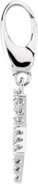 14K Gold Round Natural Diamond Accented Star Pendant – 1/8 CTW - White Gold - view 4
