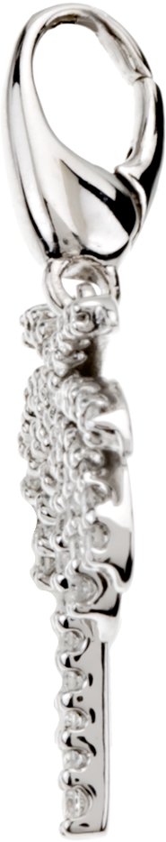 14K Gold Round Natural Diamond Palm Tree Pendant - view 4