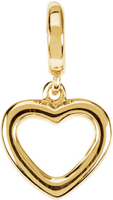 14K Gold Heart Pendant – 19x10mm - Yellow Gold