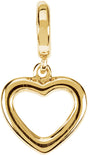 14K Gold Heart Pendant – 19x10mm - Yellow Gold