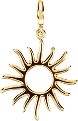 14K Gold Sun Pendant - Yellow Gold