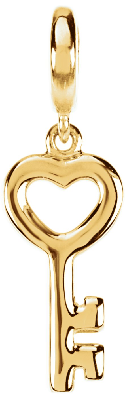 14K Gold Key Pendant - Yellow Gold