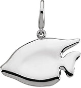 14K Gold Sunfish Pendant - White Gold