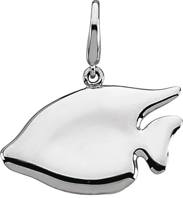 14K Gold Sunfish Pendant - White Gold