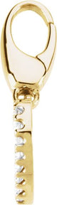 14K Gold Round Natural Diamond Accented Heart Pendant – 0.08 CTW - Yellow Gold - view 6