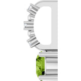 14K Gold Round Peridot Accented Pendant - White Gold - view 9
