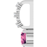 14K Gold Round Pink Tourmaline Accented Pendant - White Gold - view 9