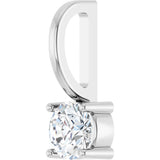 Platinum Round Natural Diamond Solitaire Pendant - view 8