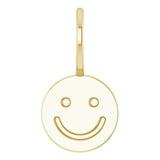 14K Gold Smiley Face Pendant - Yellow Gold