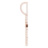 14K Gold Round Natural Diamond Faith Pendant - Rose Gold - view 9