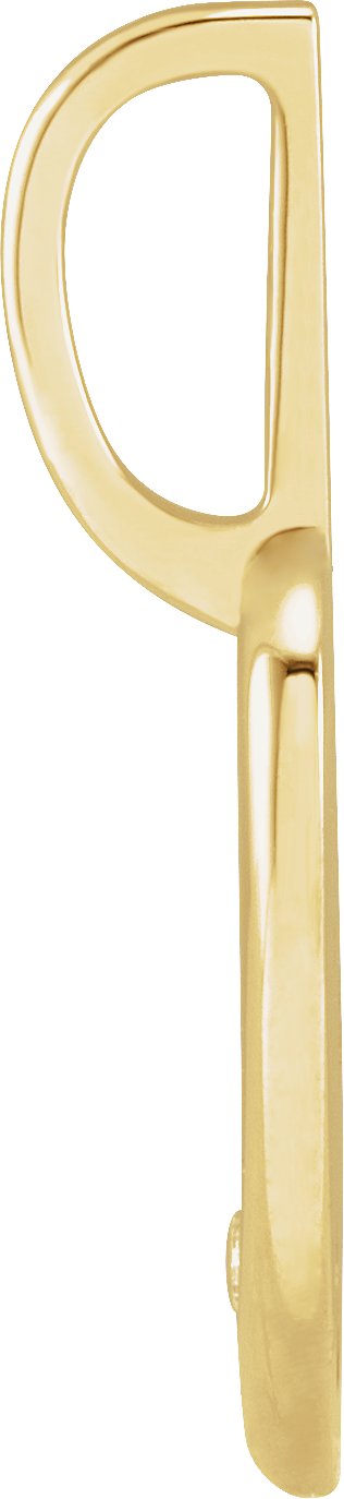 14K Gold Round Natural Diamond Engravable Accented Heart Pendant - Yellow Gold - view 8