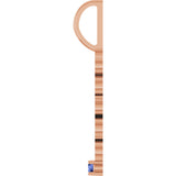 14K Gold Round Natural Tanzanite Peace Pendant - Rose Gold - view 6