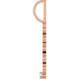 14K Gold Round Natural White Sapphire Peace Pendant - Rose Gold - view 6