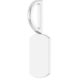 14K Gold Engravable Dog Tag Pendant - White Gold - view 2